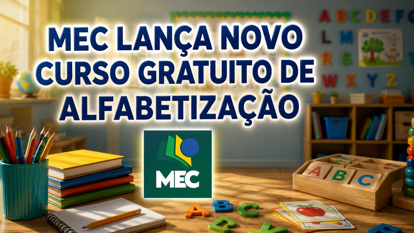 MEC lança curso gratuito de Alfabetização de Jovens, Adultos e Idosos com certificado